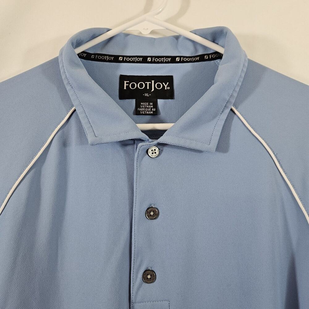 Footjoy Mens XL Blue Polo Shirt Golf Short Sleeve - Picture 2 of 6